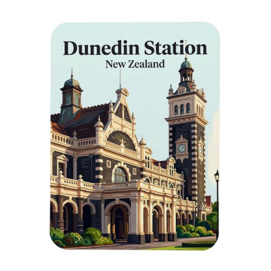 Treinstation van Dunedin Nieuw-Zeeland Magneet (Verticaal)