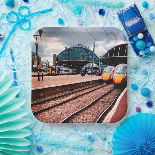 treinstation van Newcastle Papieren Bordje (Feest)
