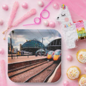 treinstation van Newcastle Papieren Bordje (Feest)