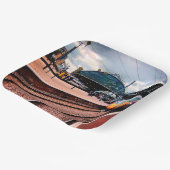 treinstation van Newcastle Papieren Bordje (Gebogen)