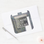 TREINSTATION VIERKANTE STICKER (Envelop)