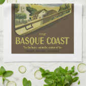  treinstation voor de Baskische kust, Theedoek (Gevouwen)