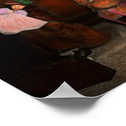 Treinstation - Wachten in Grand Central 1904 Poster (Hoek)