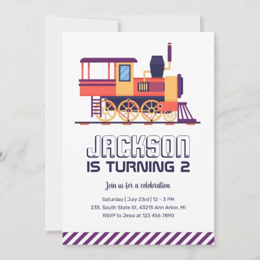 treinstel en kleurrijke jongens van zaterdag kaart (Voorkant)