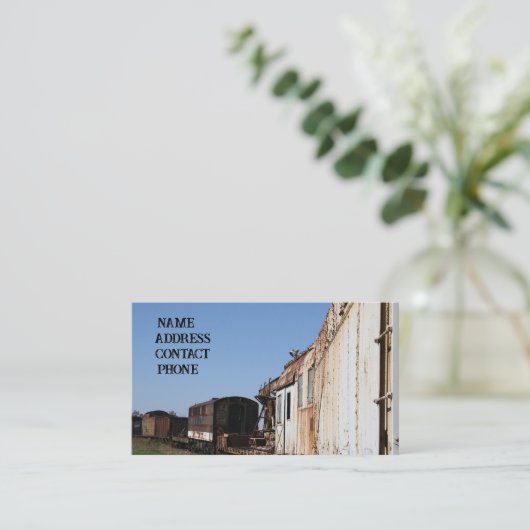  treinstellen op de spoorweg visitekaartje (Staand voorkant)