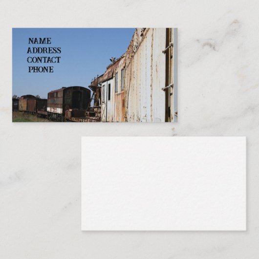  treinstellen op de spoorweg visitekaartje (Voorkant / Achterkant)