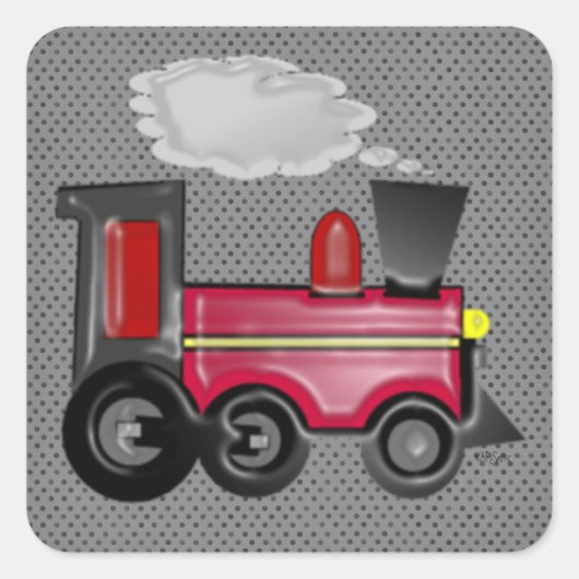 Treinsticker Vierkante Sticker (Voorkant)