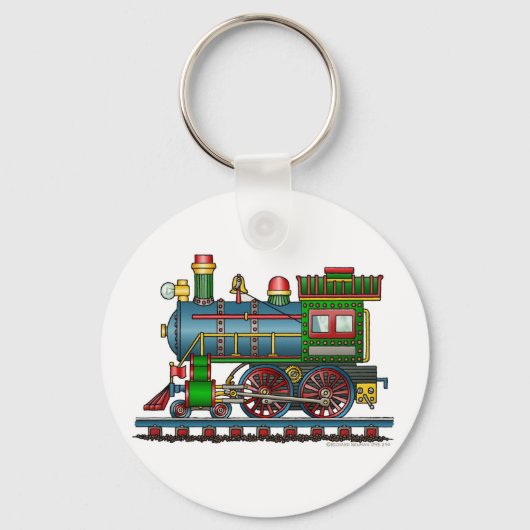 Treinstoommotor Choo Choo-Sleutelhangers Sleutelhanger (Voorkant)