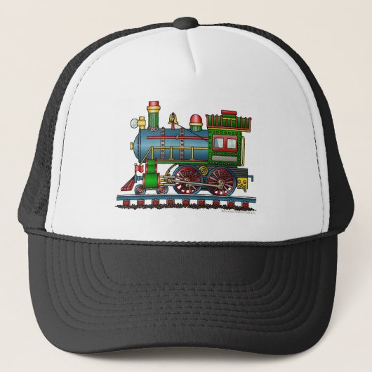 Treinstoommotor Choo-Petten Trucker Pet (Voorkant)