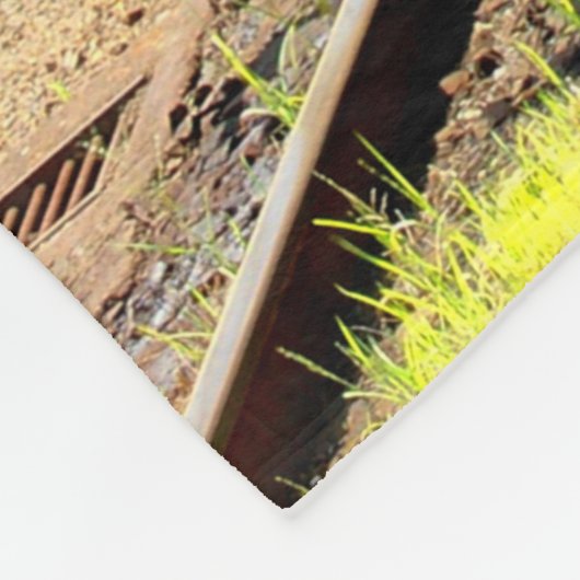 Treinstoommotor Spoorweg station Fleece Deken (Hoek)