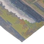 Treinstoomtrein voor trainspotters korte tafelloper (Hoek)