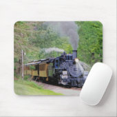 Treinstoomtrein voor trainspotters muismat (Met muis)