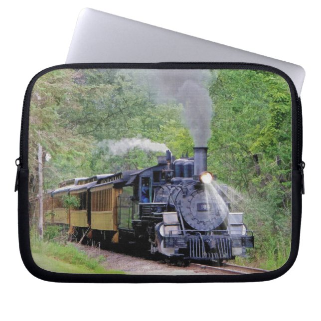 Treinstoomtrein voor treinreizigers Art II Laptop Sleeve (Voorkant)
