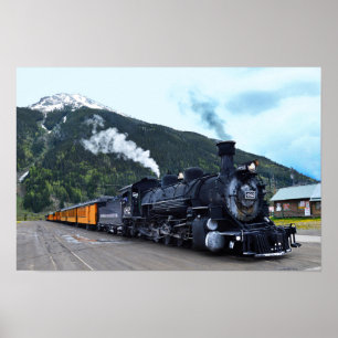 Treinstop Silverton, Colorado Poster
