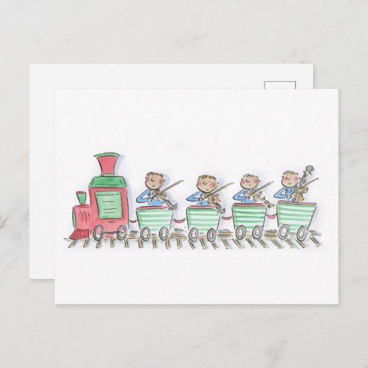 treinstrijkkwartet briefkaart (Voorkant / Achterkant)