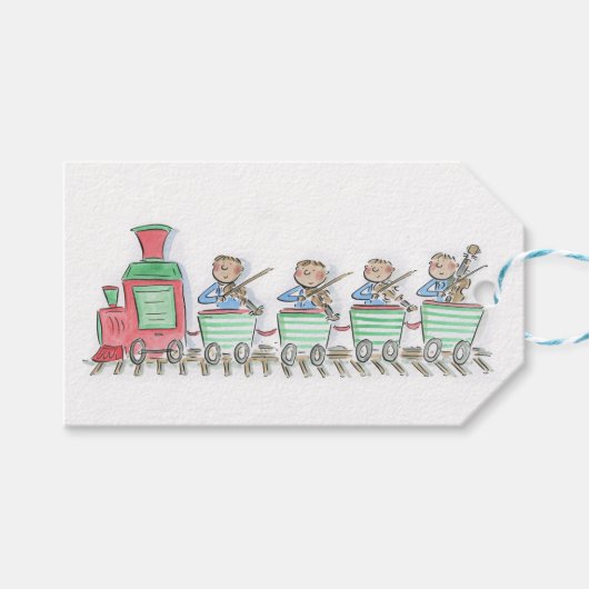 treinstrijkkwartet cadeaulabel (Voorkant (Horizontaal))