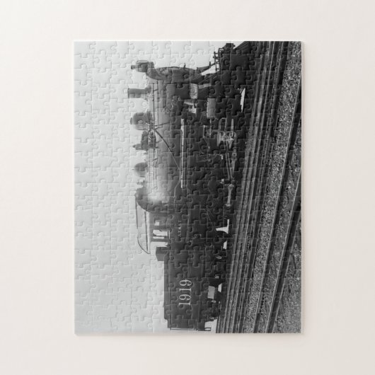  treinstroomrails volgen zwart wit legpuzzel (Verticaal)