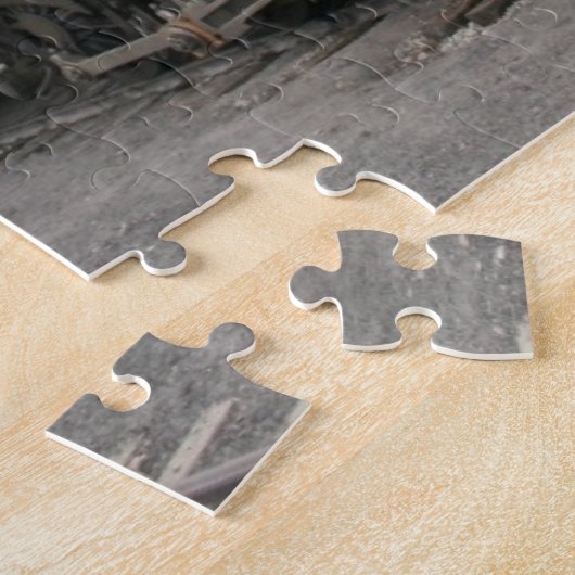 treinstuurmotor in zwart-wit legpuzzel (Zijkant)