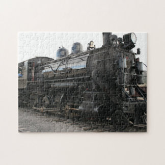 treinstuurmotor in zwart-wit legpuzzel