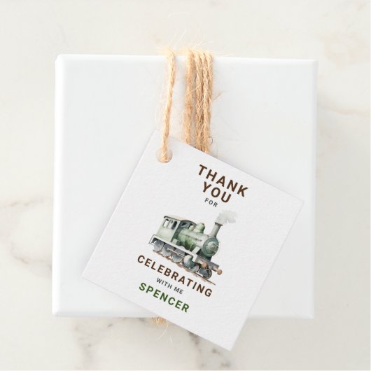 treinthema vierkant dank u Label (In situ)