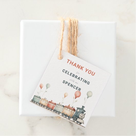 treinthema vierkant dank u Label (In situ)