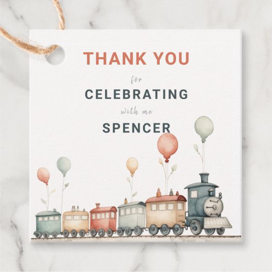 treinthema vierkant dank u Label (Voorkant)