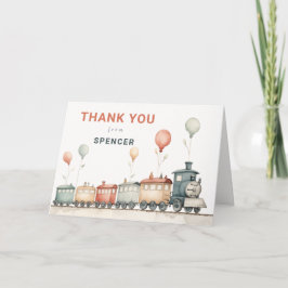 Treinthema Vouw Verjaardag Dankkaart Bedankkaart