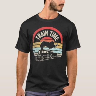 Treintijd Grappige Treinliefhebbers Spoorweg T-shirt