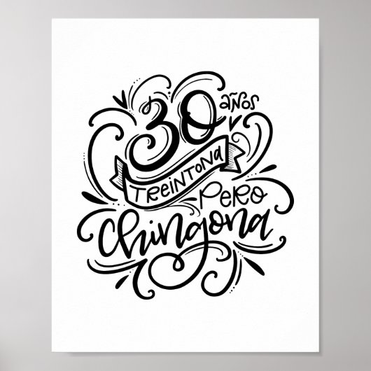 Treintona Pero Chingona Poster (Voorkant)