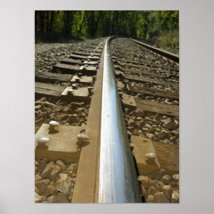 Treintracks afdrukken poster