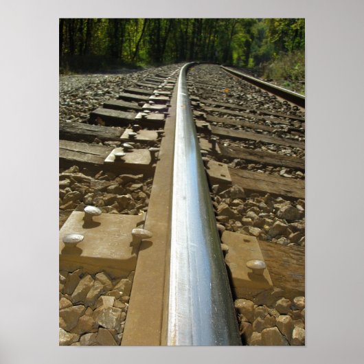 Treintracks afdrukken poster (Voorkant)