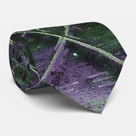 Treintracks Waterverf Art Stropdas (Opgerold)