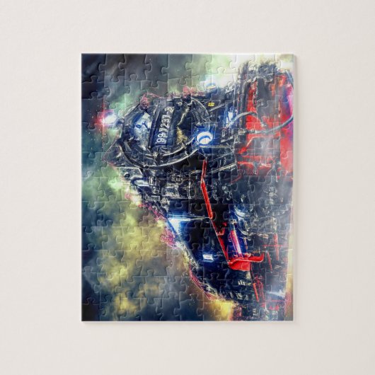 Treintractiemotor Legpuzzel (Verticaal)