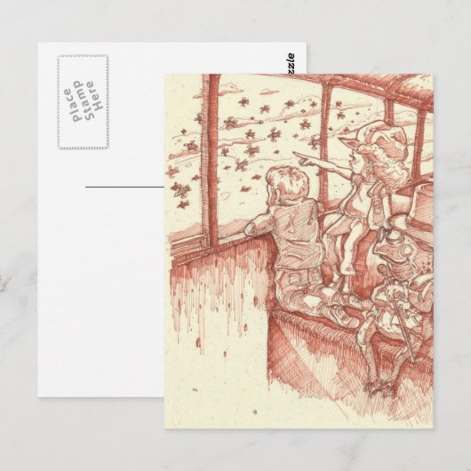 Treintrein Briefkaart (Voorkant / Achterkant)