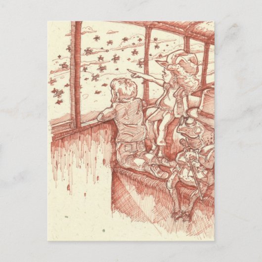 Treintrein Briefkaart (Voorkant)