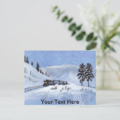 Treintrein Briefkaart (Staand voorkant)