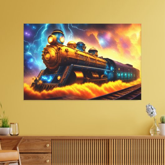 Treintrein Canvas Afdruk (Insitu (Woonkamer))