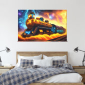 Treintrein Canvas Afdruk (Insitu (Slaapkamer))