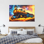 Treintrein Canvas Afdruk (Insitu (Slaapkamer))
