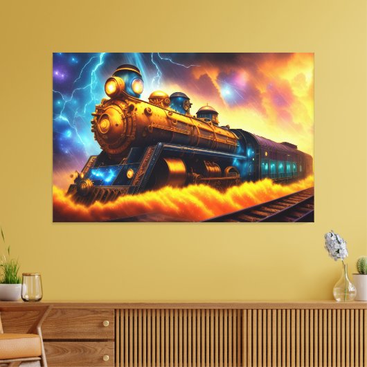 Treintrein Canvas Afdruk (Insitu (Woonkamer))