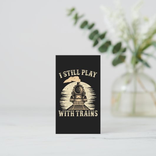 Treintrein Humor trein Trainspotter Visitekaartje (Staand voorkant)