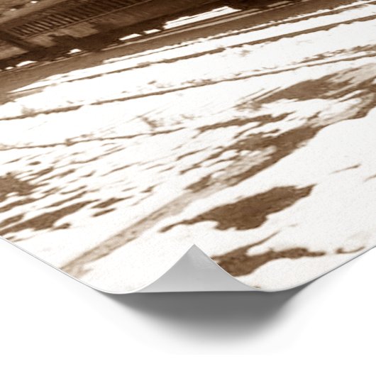 Treintrein in Snowy Winter Scene Poster (Hoek)