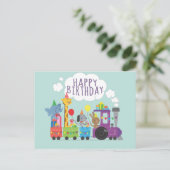 Treintrein leuke dierentuin briefkaart (Staand voorkant)
