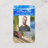 Treintrein met geheugenkaart visitekaartje (Voorkant)