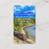 Treintrein met geheugenkaart visitekaartje (Achterkant)