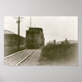 Treintrein op tractoren poster (Voorkant)