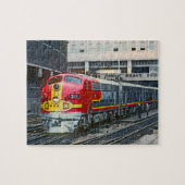 Treintrein Santa Fe Diesel-locomotief Legpuzzel (Horizontaal)