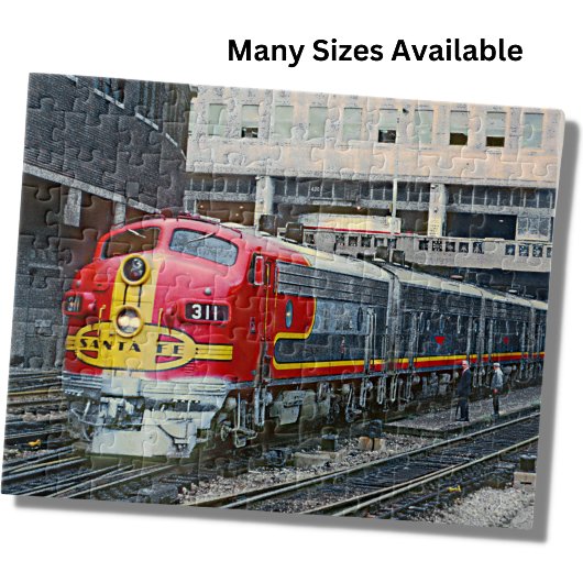 Treintrein Santa Fe Diesel-locomotief Legpuzzel