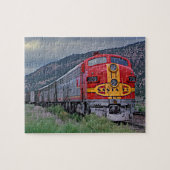 Treintrein Santa Fe Diesel-locomotief Legpuzzel (Horizontaal)