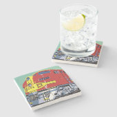 Treintrein Stenen Onderzetter (Zijkant)